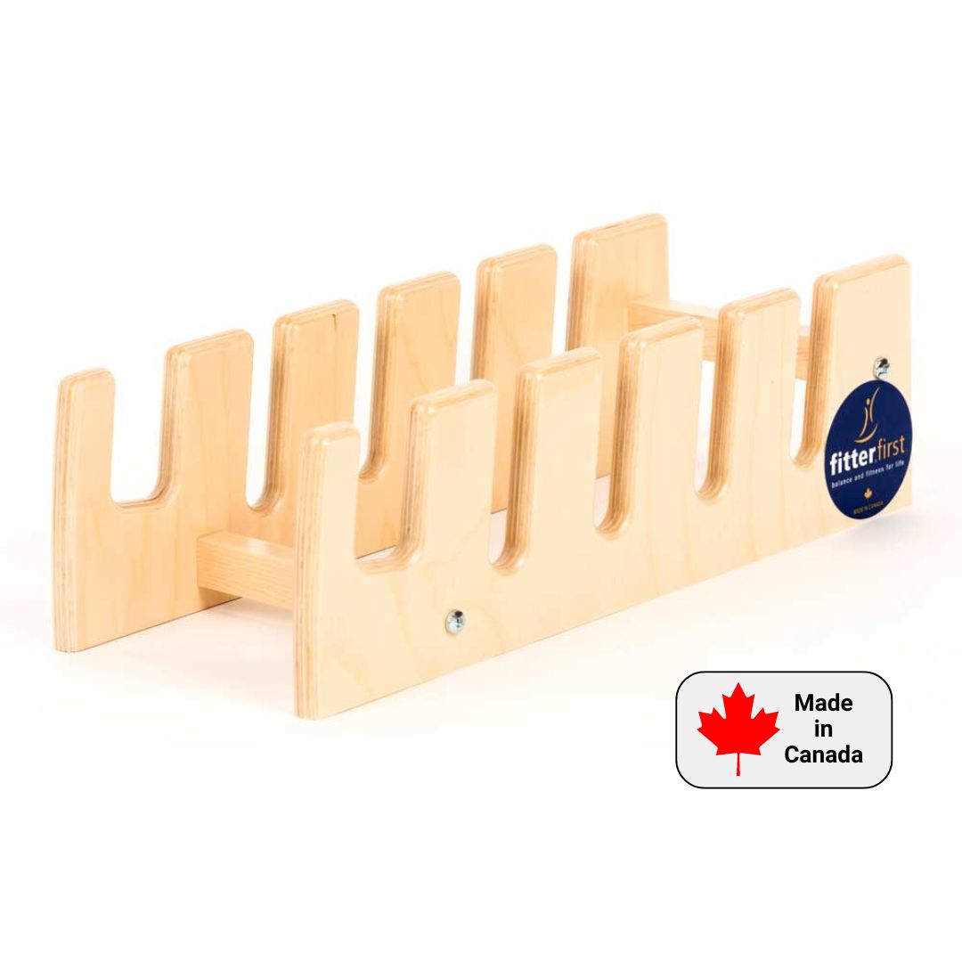 wobble board stand, wobble board rack, storage for balance boards