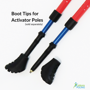 boot tips for nordic pole, activator poles, walking pole tips, rubber tips for walking poles, rubber tips for hiking poles