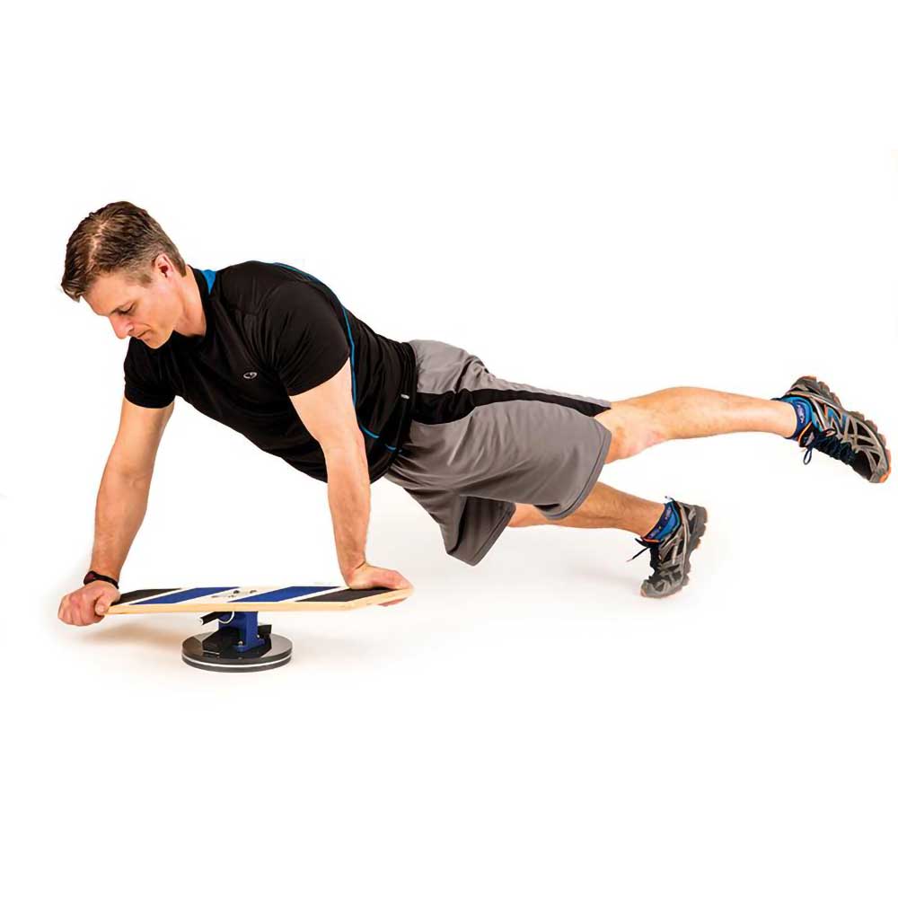 One legged plant with balance board for extreme balance challenge